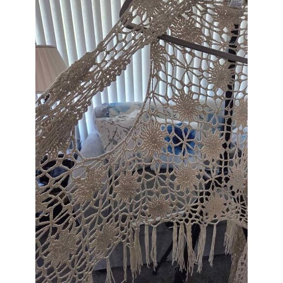 🌞 Boho Crochet Fringe Vest | Vivid Collection | Festival Hippie Chic | Size Med - Picture 2 of 7